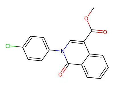 Methyl 2-(4-chlorophenyl)-1-oxo-1,2-dihydro-4-isoquinolinecarboxylate structure