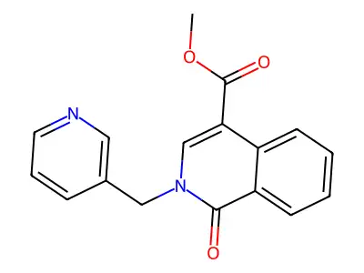 Methyl 1-oxo-2-(3-pyridinylmethyl)-1,2-dihydro-4-isoquinolinecarboxylate structure