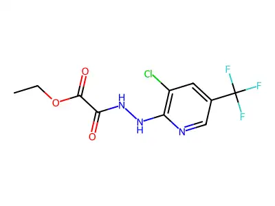 Ethyl 2-{2-[3-chloro-5-(trifluoromethyl)-2-pyridinyl]hydrazino}-2-oxoacetate structure