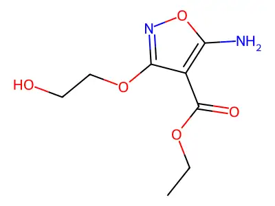 Ethyl 5-amino-3-(2-hydroxyethoxy)-4-isoxazolecarboxylate structure