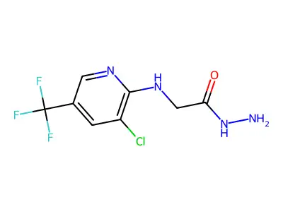 2-{[3-Chloro-5-(trifluoromethyl)-2-pyridinyl]-amino}acetohydrazide structure