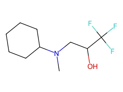3-[Cyclohexyl(methyl)amino]-1,1,1-trifluoro-2-propanol structure