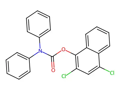 2,4-dichloronaphthalen-1-yl N,N-diphenylcarbamate structure