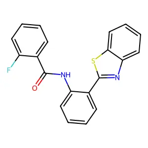 N-[2-(1,3-benzothiazol-2-yl)phenyl]-2-fluorobenzamide structure