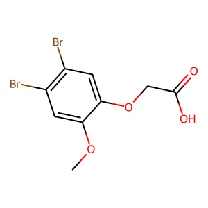 2-(4,5-Dibromo-2-methoxyphenoxy)acetic acid structure
