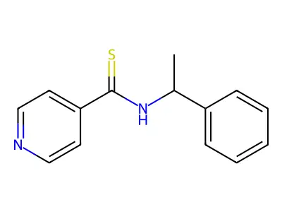 N-(1-phenylethyl)pyridine-4-carbothioamide structure
