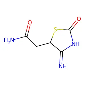 2-(4-Imino-2-oxo-1,3-thiazolidin-5-yl)acetamide structure
