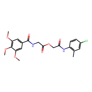 N-(3,4,5-Trimethoxybenzoyl)glycine 2-[(4-chloro-2-methylphenyl)amino]-2-oxoethyl ester structure