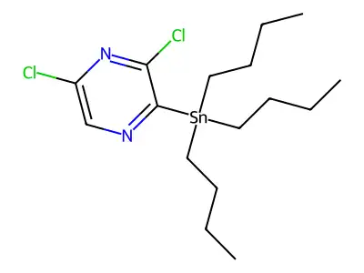 2,6-Dichloro-3-(tributylstannyl)pyrazine structure