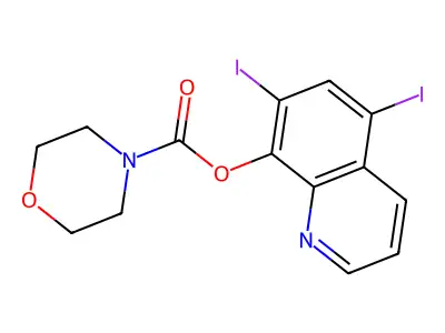 5,7-Diiodoquinolin-8-yl morpholine-4-carboxylate structure