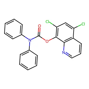 5,7-Dichloroquinolin-8-yl diphenylcarbamate structure