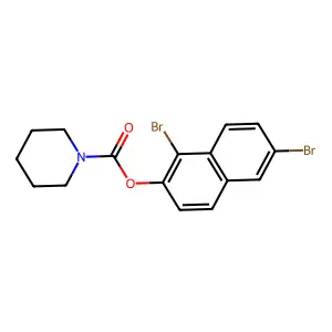 1,6-Dibromo-2-naphthyl piperidinecarboxylate structure