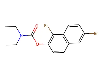 1,6-Dibromonaphthalen-2-yl diethylcarbamate structure