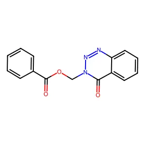 (4-oxobenzo[d][1,2,3]triazin-3(4H)-yl)methyl benzoate structure