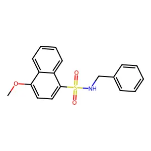 N-benzyl-4-methoxynaphthalene-1-sulfonamide structure