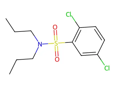2,5-dichloro-N,N-dipropylbenzenesulfonamide structure