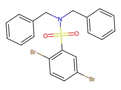 N,N-dibenzyl-2,5-dibromobenzenesulfonamide structure