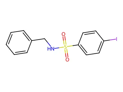 N-benzyl-4-iodobenzenesulfonamide structure