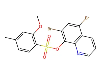 5,7-Dibromo-8-quinolyl 2-methoxy-4-methylbenzenesulfonate structure