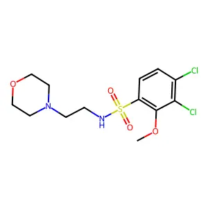 3,4-Dichloro-2-methoxy-N-(2-morpholin-4-yl-ethyl)-benzenesulfonamide structure