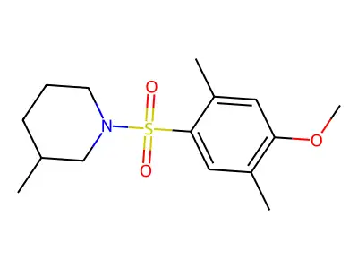 1-((4-Methoxy-2,5-dimethylphenyl)sulfonyl)-3-methylpiperidine structure