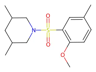 1-[(2-Methoxy-5-methylphenyl)sulfonyl]-3,5-dimethylpiperidine structure