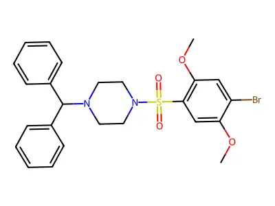 1-(4-Bromo-2,5-dimethoxybenzenesulfonyl)-4-(diphenylmethyl)piperazine structure