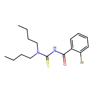 2-bromo-N-(dibutylcarbamothioyl)benzamide structure