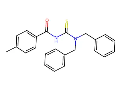 N-(dibenzylcarbamothioyl)-4-methylbenzamide structure