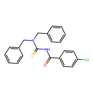 4-氯-N-(二苄基氨基硫代甲酰基)苯甲酰胺 structure