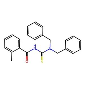 N-(dibenzylcarbamothioyl)-2-methylbenzamide structure