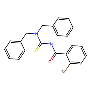 2-bromo-N-(dibenzylcarbamothioyl)benzamide structure