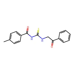 4-methyl-N-(phenacylcarbamothioyl)benzamide structure