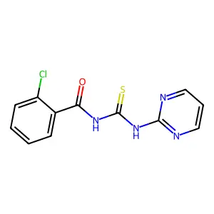 2-chloro-N-(pyrimidin-2-ylcarbamothioyl)benzamide structure