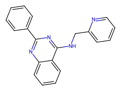 2-phenyl-N-[(pyridin-2-yl)methyl]quinazolin-4-amine structure