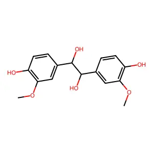 1,2-Bis(4-hydroxy-3-methoxyphenyl)-1,2-ethanediol structure