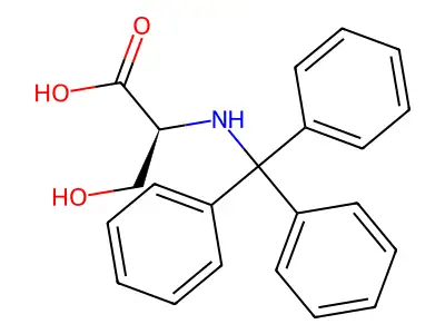 3-hydroxy-2-(tritylamino)propanoic Acid structure