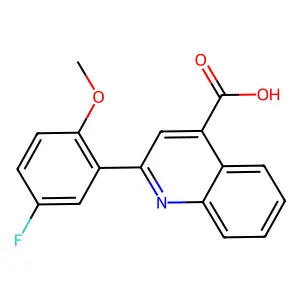 2-(5-Fluoro-2-methoxyphenyl)quinoline-4-carboxylic acid structure
