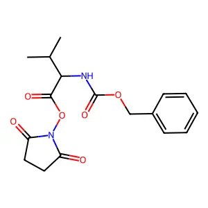 (R)-2,5-Dioxopyrrolidin-1-yl 2-(((benzyloxy)carbonyl)amino)-3-methylbutanoate structure
