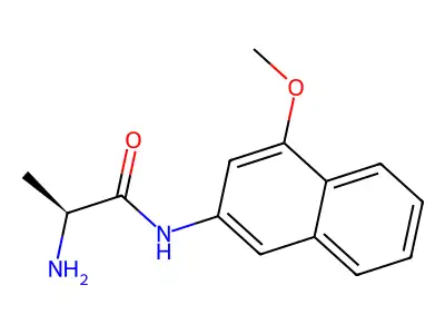 (2S)-2-amino-N-(4-methoxynaphthalen-2-yl)propanamide structure
