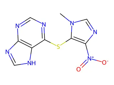 硫唑嘌呤 structure