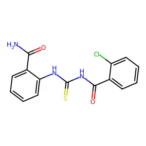 2-[(2-Chlorobenzoyl)carbamothioylamino]benzamide structure