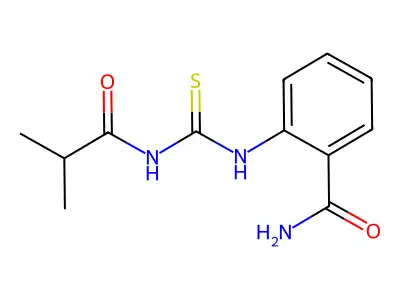 2-(3-Isobutyrylthioureido)benzamide structure