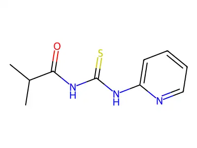 2-methyl-N-[(2-pyridinylamino)carbonothioyl]propanamide structure