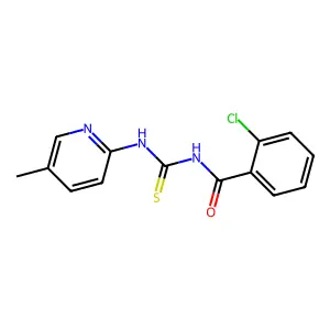 2-chloro-N-((5-methylpyridin-2-yl)carbamothioyl)benzamide structure