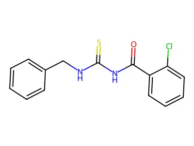 N-(benzylcarbamothioyl)-2-chlorobenzamide structure