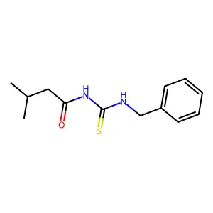 N-(benzylcarbamothioyl)-3-methylbutanamide structure