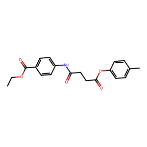 Ethyl 4-{[4-(4-methylphenoxy)-4-oxobutanoyl]amino}benzoate structure