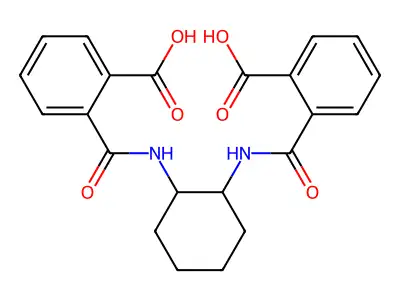 2-[[2-[(2-Carboxybenzoyl)amino]cyclohexyl]carbamoyl]benzoic acid structure