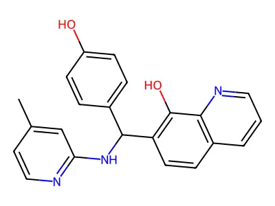 7-[(4-Hydroxyphenyl)[(4-methylpyridin-2-yl)amino]methyl]quinolin-8-ol structure